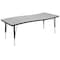 Flash Furniture Oval 60 W, 86 L, 25.25 H, Chrome, Laminate, Particleboard, Steel, Grey XU-GRP-A3060CON-60-GY-T-P-GG - alternate 2